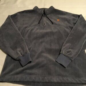 Carhartt Mens Size XL 1/4 Zip Navy Blue Pullover Sweatshirt